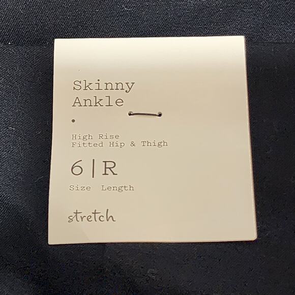 A New Day Skinny Ankle Pants High Rise Black Stretchy Pull On Size 6 R - Picture 7 of 11